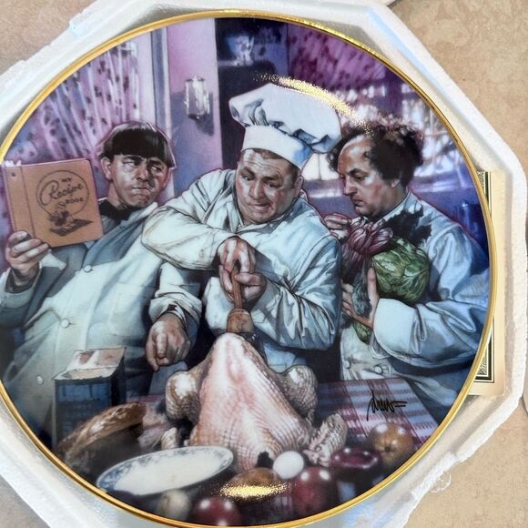 Franklin Mint The Three Stooges Collectors Plates - Picture 6 of 13